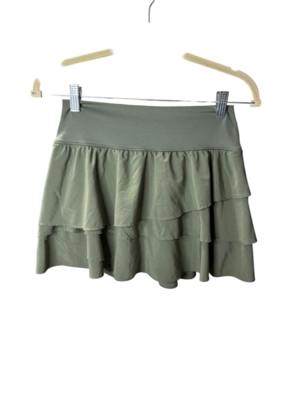 OFFLINE by Aerie Green Ruffled Mini Athletic Skort M